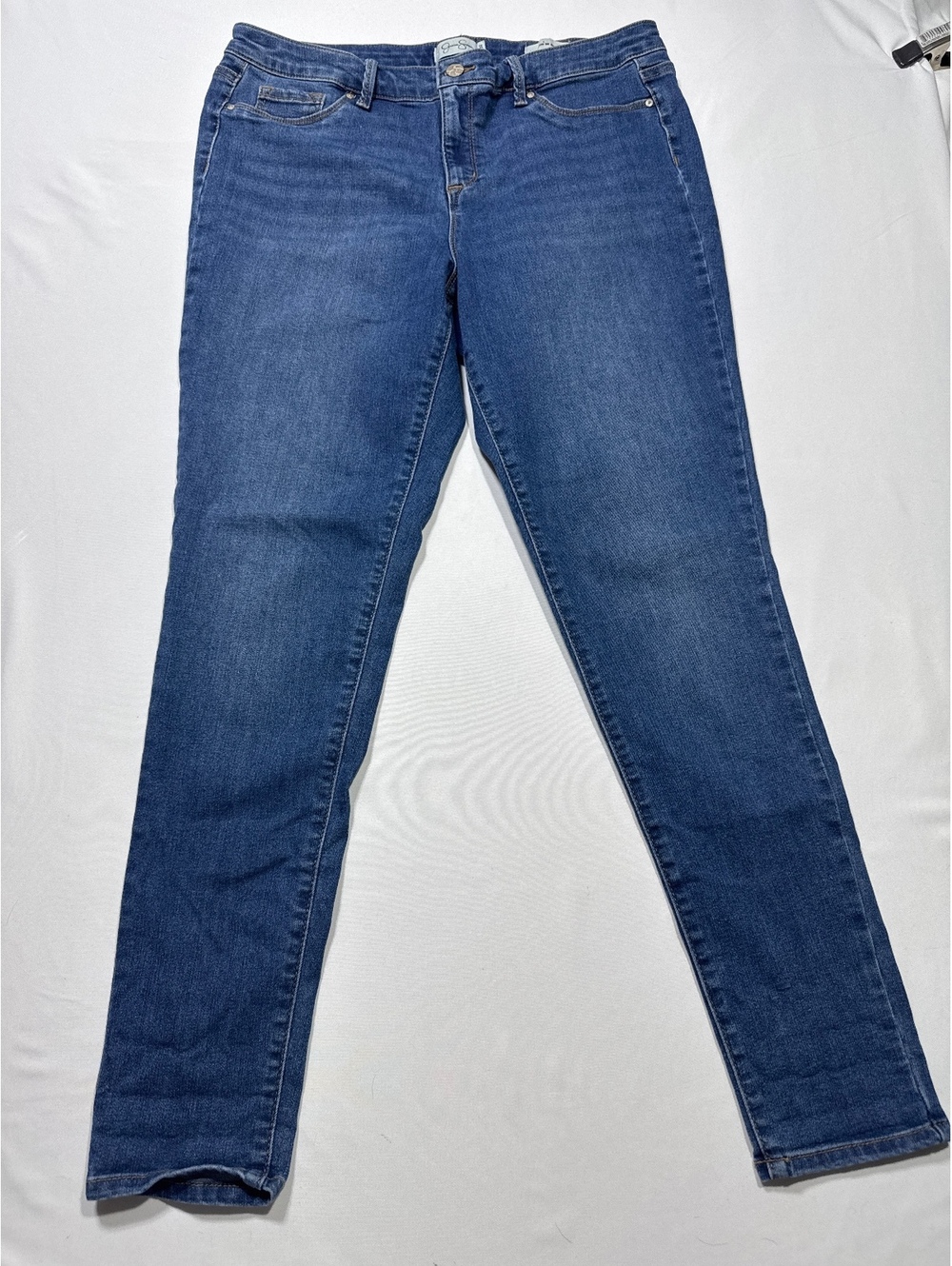 Jessica Simpson Kiss Me Skinny Blue Denim Jeans Size 14/32 -
